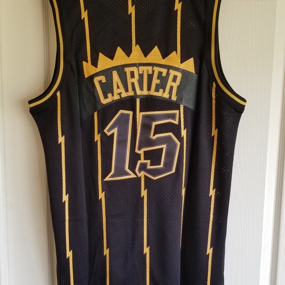 VINCE CARTER TORONTO RAPTORS GOLD THROWBACK JERSEY - Picture 7 of 8